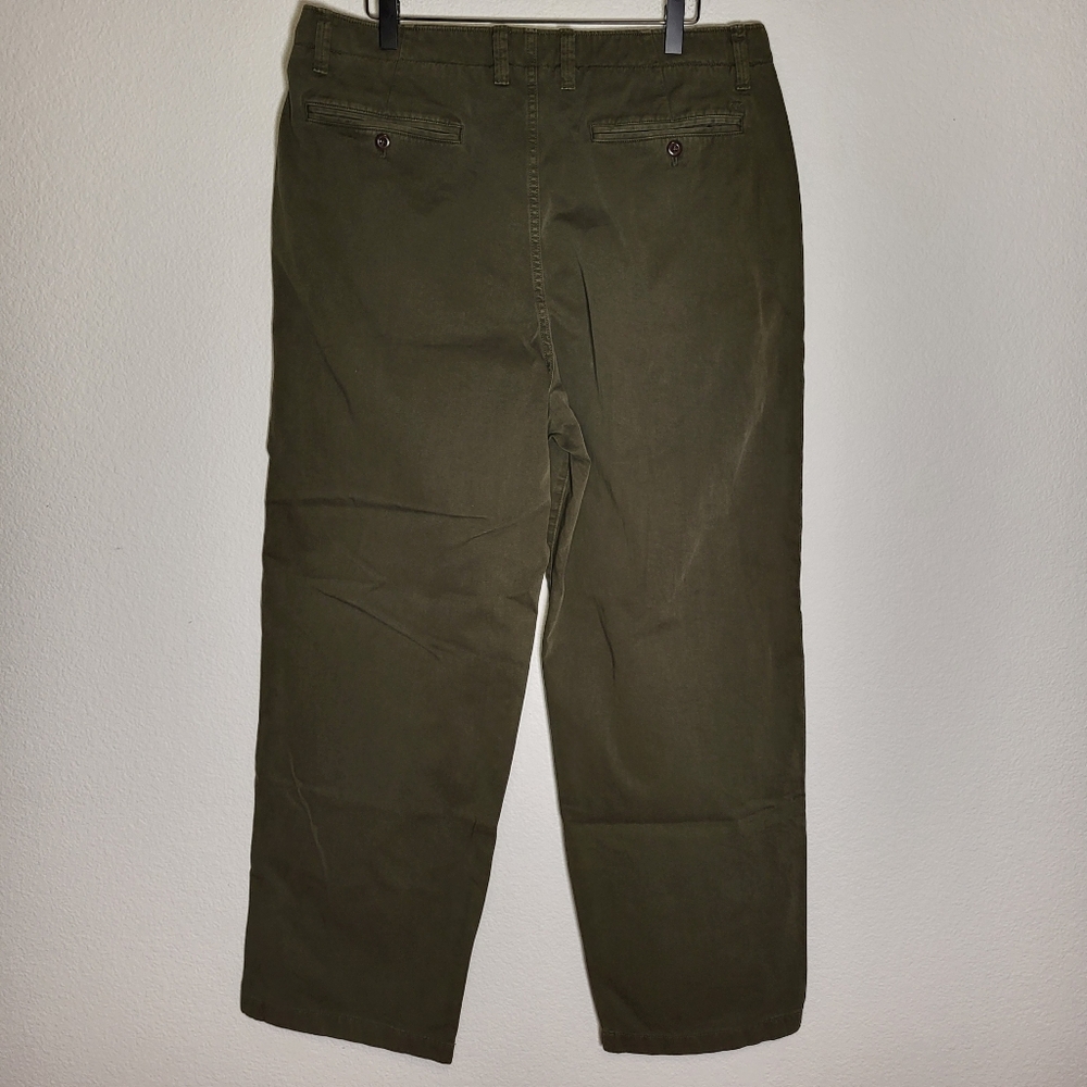 Outerknown Organic Cotton Khakis in "Olive Night" Green size 36x32 - Picture 2 of 5